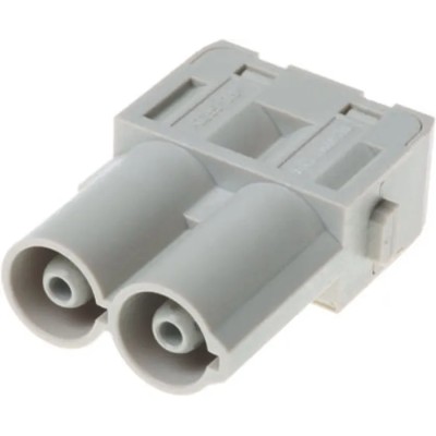 HARTING Heavy Duty Power Connector Module 70A, Han Modular Series Male, 2 Contacts, 1kV, Axial Screw Termination 09140022642