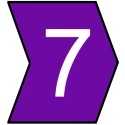 HellermannTyton Helagrip Slide-On Cable Marker, Pre-Printed '7', Violet, 2–5 mm, PVC, 3.5 mm Length, HGDC2-5 7-PVC-VT