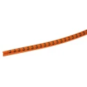 HellermannTyton Helagrip Slide-On Cable Marker, Pre-Printed '3', 2–5 mm Cable Diameter, Orange/Black, PVC, HGDC2-5 3-PVC-OG