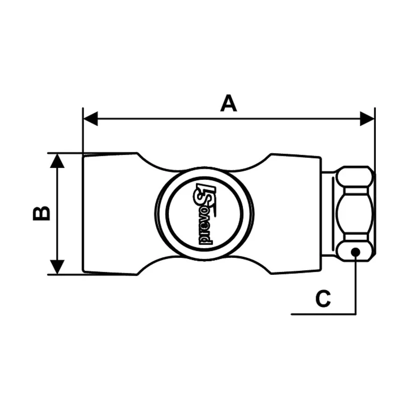 PREVOST Composite Body Safety Quick Connect Coupling, 3/8 in Male BSP, 12 bar, -15°C to 70°C ASI 061152CP