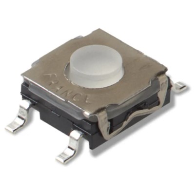 C & K IP67 Clear Tactile Switch Button SPST 10mA 32V DC Surface Mount 