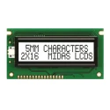 Midas Alphanumeric LED LCD Monochrome Display, 2 x 16 Characters, White on White, 8-Bit Interface, LED MC21605A6W-FPTLW-V2