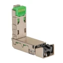 Phoenix Contact CUC-IND-C1ZNI-T/R4IP8 Series RJ45 Connector Male Cable, Cat5 Shielded, Right Angle, 8-Way, IP20 1421128