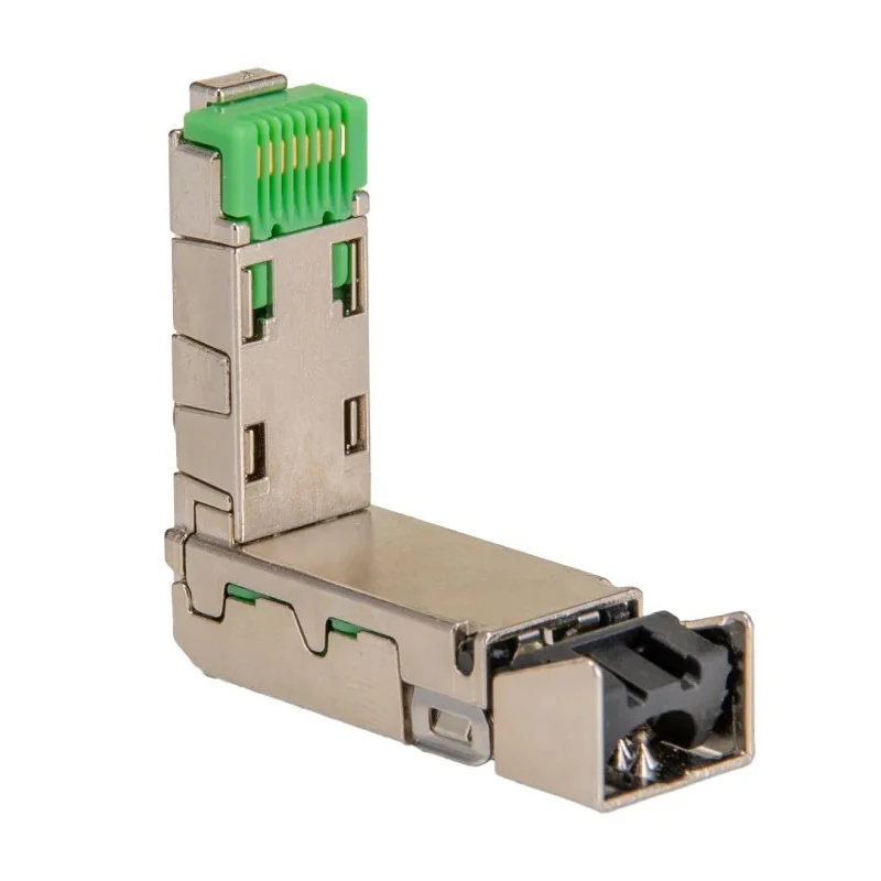 Phoenix Contact CUC-IND-C1ZNI-T/R4IP8 Series RJ45 Connector Male Cable, Cat5 Shielded, Right Angle, 8-Way, IP20 1421128