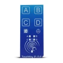 MikroElektronika TouchKey 2 MikroBus Click Board, Capacitive Touch, ATtiny817 MCU, 4 Touchpads, 3.3V, MIKROE-2474