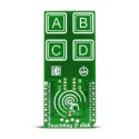 MikroElektronika TouchKey 2 MikroBus Click Board, Capacitive Touch, ATtiny817 MCU, 4 Touchpads, 3.3V, MIKROE-2474