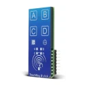 MikroElektronika TouchKey 2 MikroBus Click Board, Capacitive Touch, ATtiny817 MCU, 4 Touchpads, 3.3V, MIKROE-2474