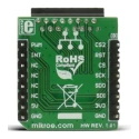 MikroElektronika LCD Mini Click Adapter Board MIKROE-2453, 2x16 Monochrome LCD Display, mikroBUS, PWM Backlight, 3.3/5V