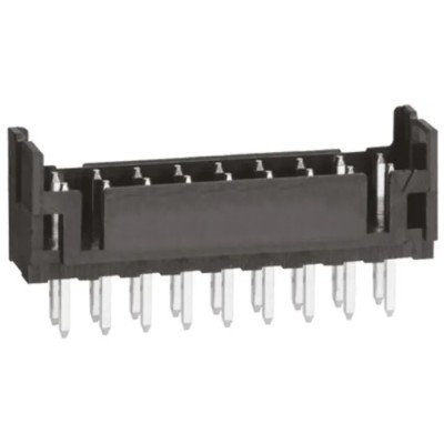 Hirose DF11 Series Straight Through Hole PCB Header, 18 Contacts, 2 mm Pitch, 2 Rows, Shrouded, Male, Gold Plated, 