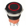 Apem AV Series Illuminated Push Button Switch, Momentary, Panel Mount, 19.2 mm Cutout, DPST, Red LED, IP67 AV960220000870K