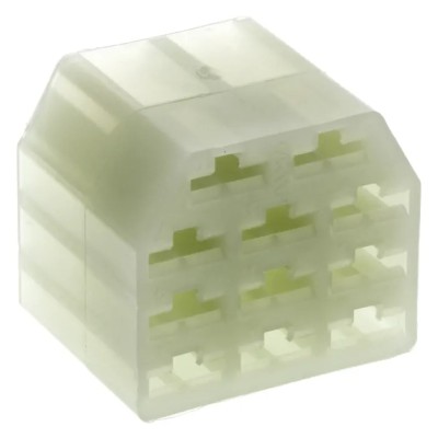 TE Connectivity AMP FASTIN-FASTON Crimp Terminal Housing, Polyamide 66, 11 Way, 6.35 mm Tab Size, Receptacle 151325-1