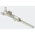 TE Connectivity MINI-MIC Series Male Crimp Terminal, 0.75–1.5 mm², 17–15 AWG, 14A, Brass, Tin Plated, Crimp, Length 183024-1