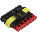 TE Connectivity AMP SUPERSEAL 1.5 Automotive Connector Female Black Cable 6 Way Crimp IP67 282090-1