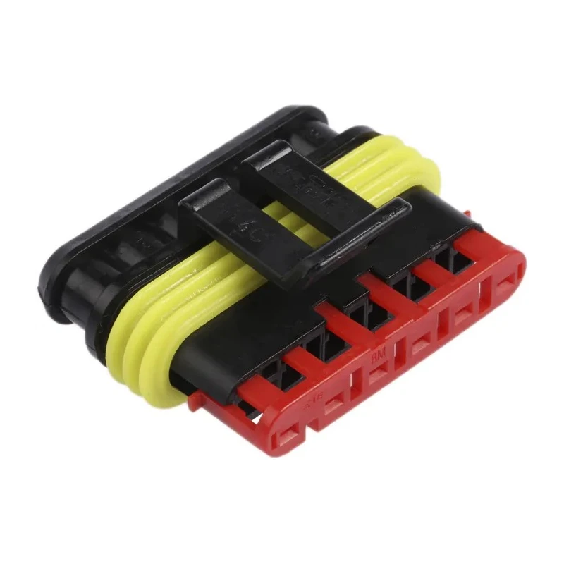 TE Connectivity AMP SUPERSEAL 1.5 Automotive Connector Female Black Cable 6 Way Crimp IP67 282090-1