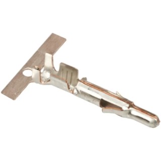 TE Connectivity Universal MATE-N-LOK Series Male Crimp Terminal, 20 to 14 AWG, Tin Plated, Phosphor Bronze, 926883-3