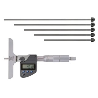 Mitutoyo Electronic Depth Gauge 150 mm Imperial & Metric, Stainless Steel, ±0.001 mm Accuracy, Digital Display 329-350-30