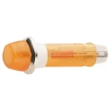 CamdenBoss Orange Panel Mount Indicator, 8 mm Mount, Solder Tab, 240V, Chrome Prominent Bezel IND5032211-240-T/AMB