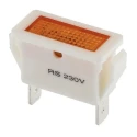 Arcolectric (Bulgin) Ltd Orange Panel Mount Indicator 250V, 16A, Prominent Bezel, Solder Tab, Neon Lamp C0430FQNBA