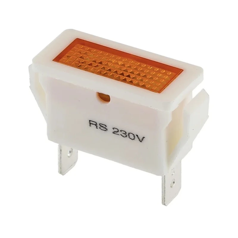 Arcolectric (Bulgin) Ltd Orange Panel Mount Indicator 250V, 16A, Prominent Bezel, Solder Tab, Neon Lamp C0430FQNBA