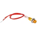 CamdenBoss 515 Series Orange Panel Mount Indicator, 240V, 800μA, Lead Wire Termination, Prominent IND515205-240-T/AMB