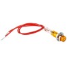 CamdenBoss 515 Series Orange Panel Mount Indicator, 240V, 800μA, Lead Wire Termination, Prominent IND515205-240-T/AMB