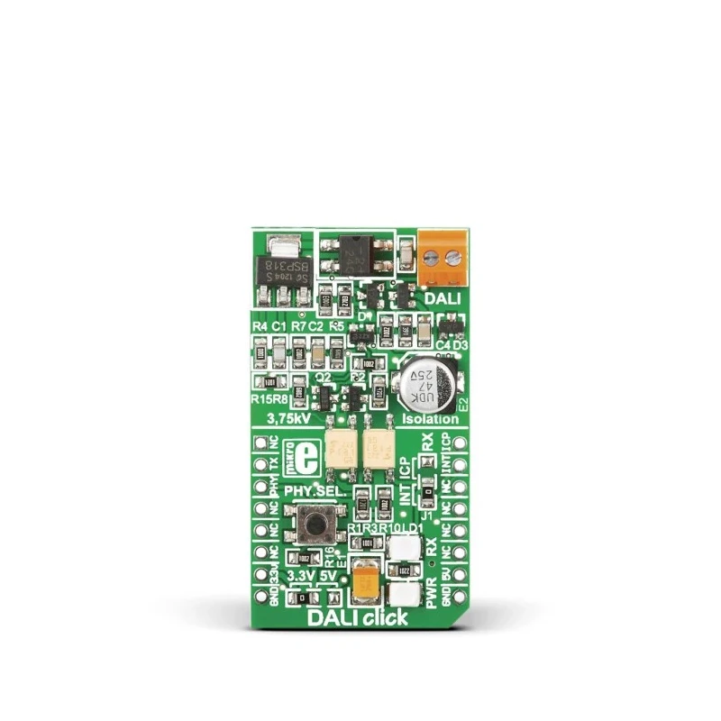 MikroElektronika DALI Click mikroBUS Development Kit for Optocoupler, GPIO Interface, 3.3 V/5 V, MIKROE-1297