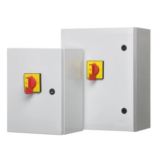 RS PRO 4-Pole Panel Mount Isolator Switch, IP65, 63A, 45kW, 690V AC, Red Handle LB Series IP65