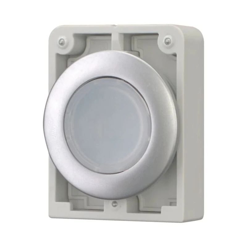 Eaton RMQ Titan M30 Series White Momentary Push Button Switch, 30 mm Cutout, IP67, Metal, Round 182925 M30C-FDL-W