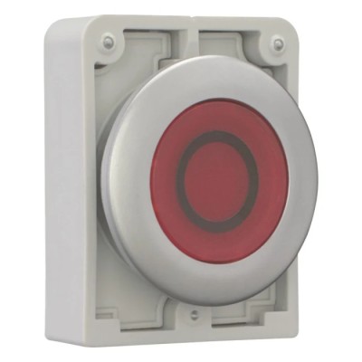 Eaton RMQ Titan M30 Series Red Momentary Push Button Switch, Metal, 30.5 mm Cutout, IP66/IP67/IP69K 182958 M30C-FDL-R-X0