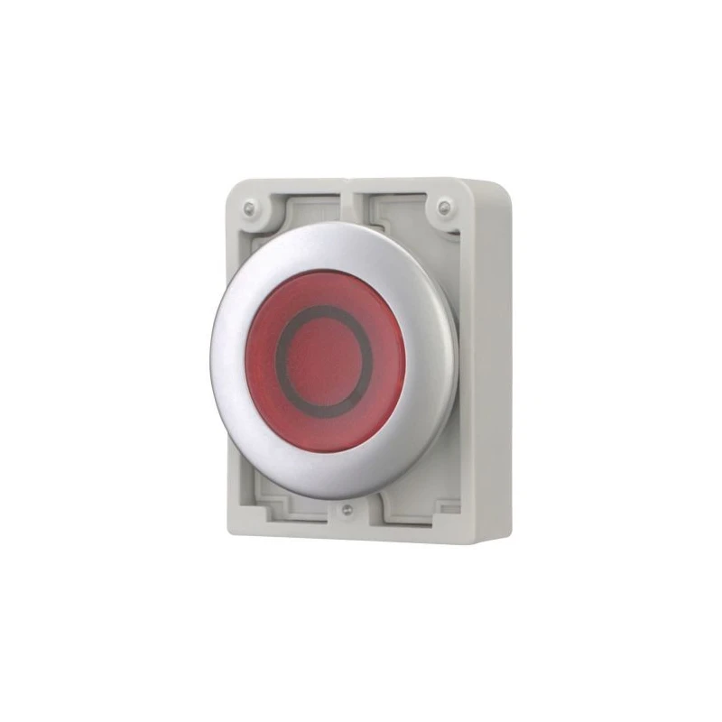 Eaton RMQ Titan M30 Series Red Momentary Push Button Switch, Metal, 30.5 mm Cutout, IP66/IP67/IP69K 182958 M30C-FDL-R-X0