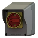 SANTON 3-Pole Wall Mount Isolator Switch, IP20, 25A, 15kW, 3 Phase, Red Handle 