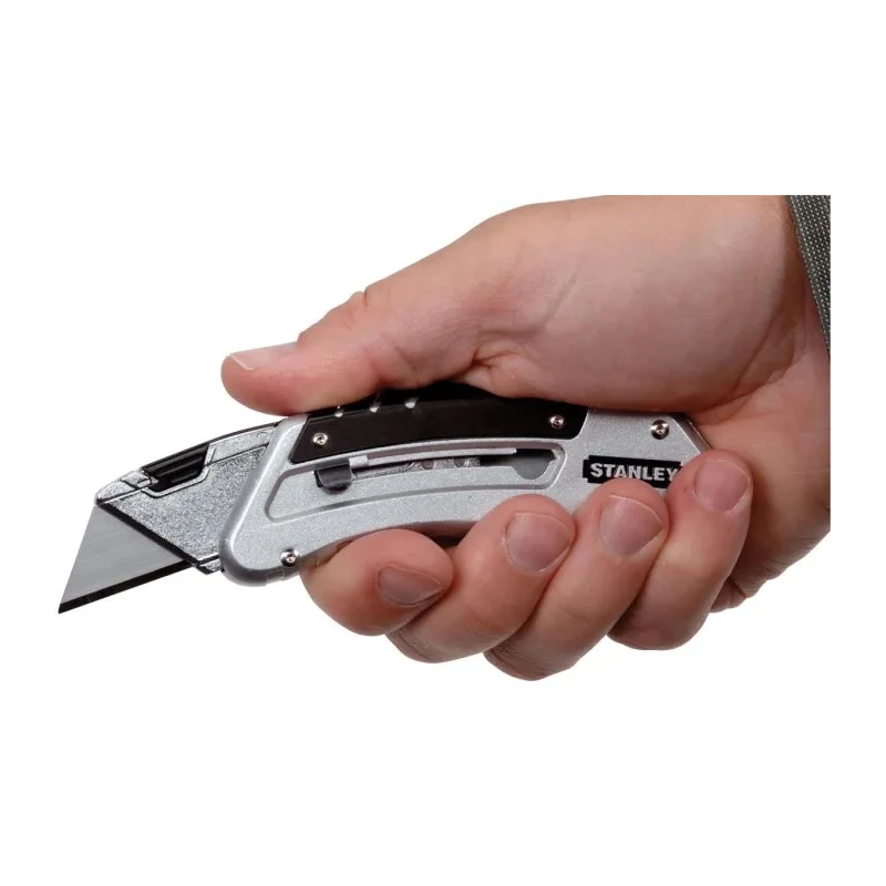 Stanley FatMax Safety Knife with Straight Blade, Retractable, All-Metal, 60 mm Blade, Utility Knife 0-10-810