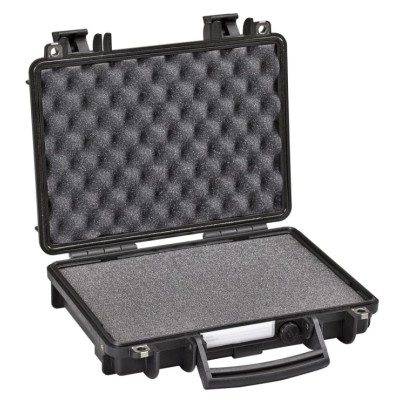Explorer Cases Waterproof Plastic Transit Case, Polypropylene, Foam, Black, Lockable, 326 x 269 x 75 mm, IP67 3005.B