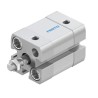 Festo Double Acting Pneumatic Cylinder 20mm Bore, 10mm Stroke, Aluminium Body, 10 Bar Max, Through Hole Mount ADN-20-10-A-P-A