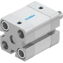 Festo Double Acting Pneumatic Cylinder 20mm Bore, 10mm Stroke, Aluminium Body, 10 Bar Max, Through Hole Mount ADN-20-10-A-P-A