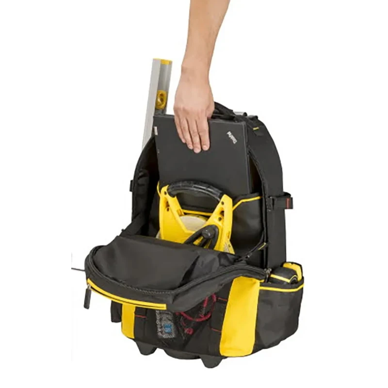 Stanley Fabric Tool Backpack with Shoulder Strap, Zipper, 24.5L Capacity, Heavy-Duty 600 Denier, 360x230x540mm 1-79-215