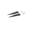 ideal-tek Carbon Fibre Polyetheretherketone Tweezer Tips, 40mm, Pointed Strong Fine ESD Safe A259CP