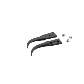 ideal-tek 40mm Polyetheretherketone Carbon Fibre Very Fine Curved ESD Safe Tweezer Tips A7CP