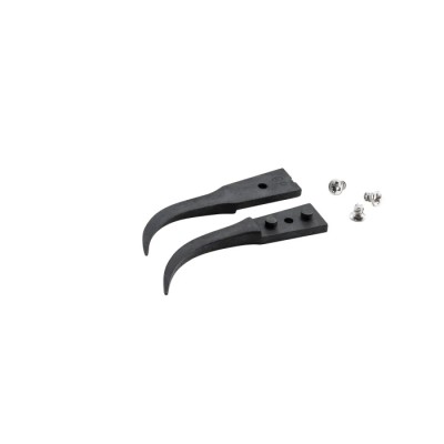 ideal-tek 40mm Polyetheretherketone Carbon Fibre Very Fine Curved ESD Safe Tweezer Tips A7CP