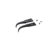 ideal-tek 40mm Polyetheretherketone Carbon Fibre Very Fine Curved ESD Safe Tweezer Tips A7CP