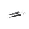 ideal-tek 40mm Carbon Fibre Nylon Pointed Fine Straight ESD Safe Tweezer Tips A3CF