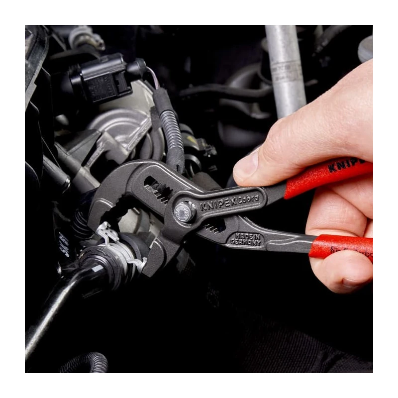 Knipex Hose Clamp Plier, Serrated, Plastic-Coated Handle, 1-Piece, 180mm, 50mm Jaw 85 51 180 A