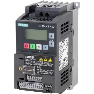 Siemens SINAMICS V20 Series Inverter Drive 550W 1 Phase 240V 3.2A IP20 6SL3210-5BB15-5BV1