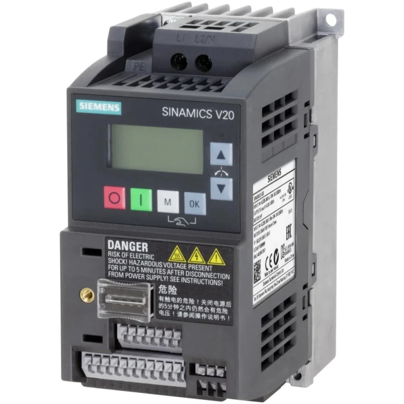 Siemens SINAMICS V20 Series Inverter Drive 550W 1 Phase 240V 3.2A IP20 6SL3210-5BB15-5BV1