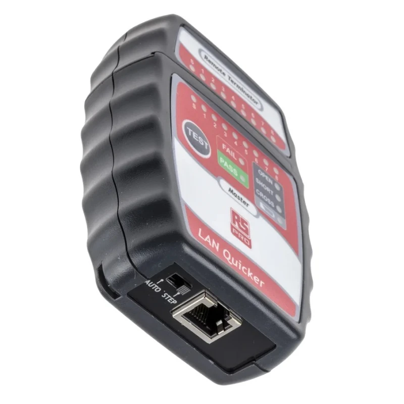 RS PRO Network Cable Tester RJ45, STP, UTP Battery Powered LED Display RJ45 Model