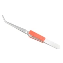 RS PRO Stainless Steel Bent Serrated Tweezer, Reverse Action, 165mm Anti-Magnetic Anti-Acid 136-9809
