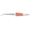 RS PRO Stainless Steel Bent Serrated Tweezer, Reverse Action, 165mm Anti-Magnetic Anti-Acid 136-9809