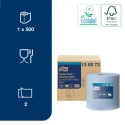 Tork Roll Paper Towel 170 m x 258 mm, 500 Sheets, 2 Plies, Blue, Heavy-Duty Multipurpose Wipes 130073