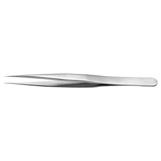 RS PRO Stainless Steel Fine Pointed Straight Tweezer, 125mm, Anti-Magnetic, Anti-Acid 136-9840