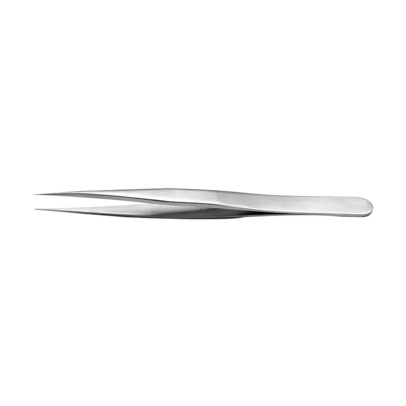 RS PRO Stainless Steel Fine Pointed Straight Tweezer, 125mm, Anti-Magnetic, Anti-Acid 136-9840